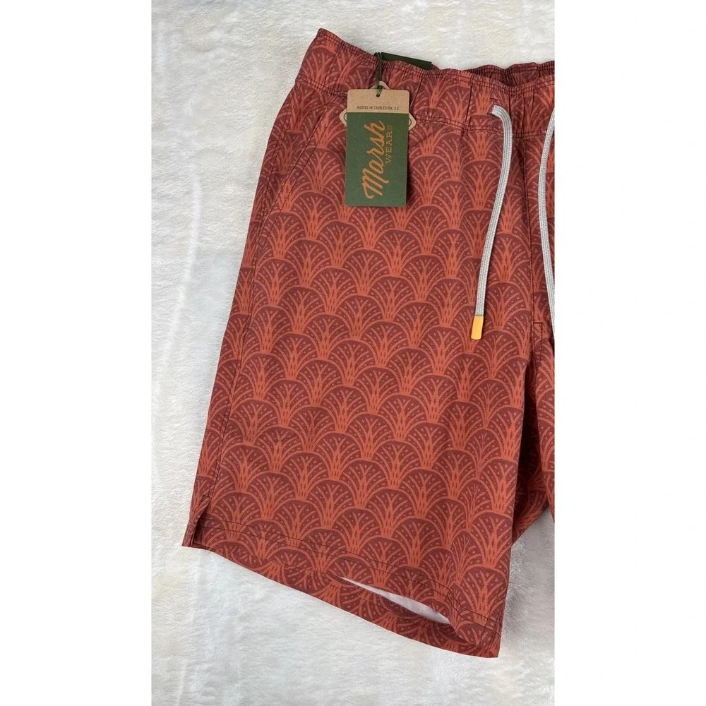 Marsh Wear Mens M Fulton Volley Short Outdoor Summer drawstring Etruscan Red 8